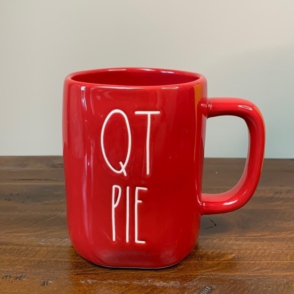 Rae Dunn “QT Pie” Red Mug - Picture 1 of 7